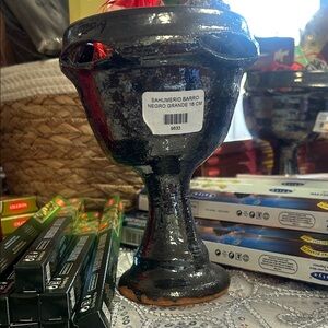 Black Ceramic Incense Burner